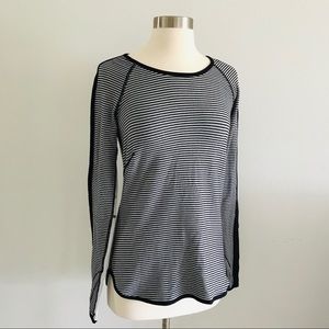 Lululemon Long Sleeve Top Striped Super Stretch